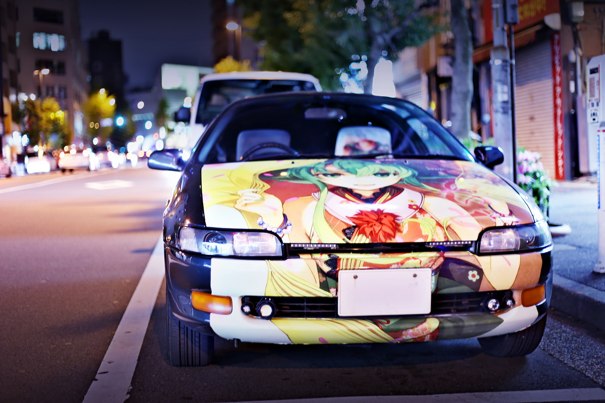 14年4月19日撮影 秋葉原痛車ストリート サウンドボルテックス2仕様アルテッツァ ボーカロイドmegu仕様トヨタセラ