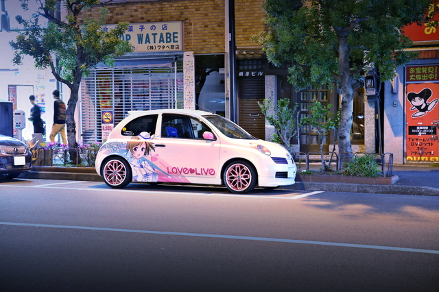 LOVELIVE痛車NISSANmarch秋葉原20144_1