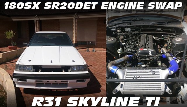 180SX用SR20エンジン換装S15タービン装着!S14用ECU制御!ドリフトスペックR31スカイライン4ドアTIのオーストラリア中古車を掲載!
