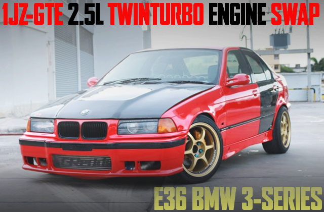 トヨタ用1JZツインターボエンジン+ATシフト仕上げ!E36型BMW･3シリーズ(4ドア)のタイ中古車を掲載