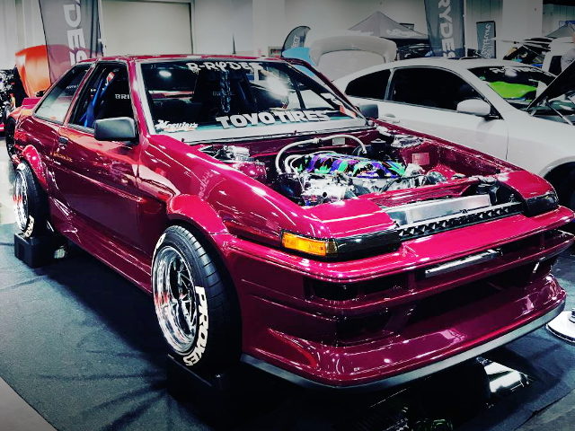 FRONT EXTERIOR AE86 COROLLA RED