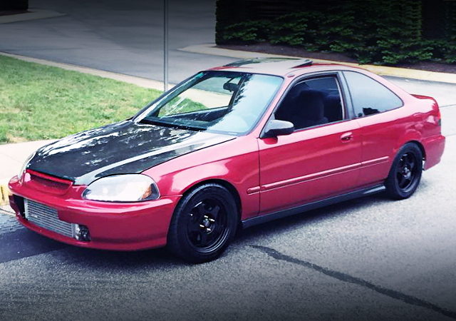 FRONT EXTERIOR EJ8 CIVIC COUPE EX RED