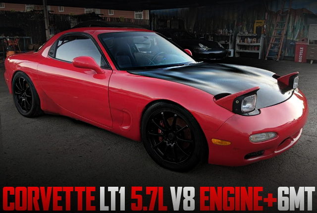 LT1 5700cc V8 ENGINE SWAP FD RX-7 RED