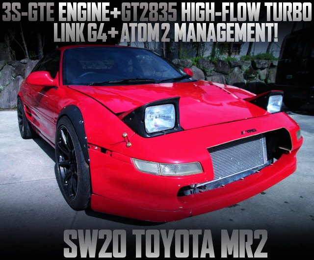 GT2835 HIGH FLOW TURBO WITH SW20 MR2 RED