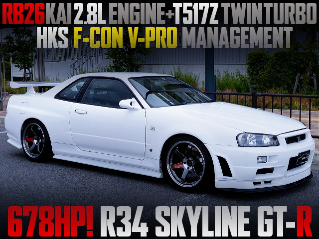 RB26 2800cc and T517 TWINTURBO FOR R34 SKYLINE GT-R
