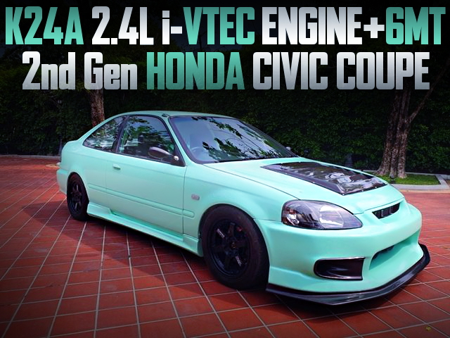 K24A iVTEC ENGINE AND 6MT INTO 2nd Gen CIVIC COUPE