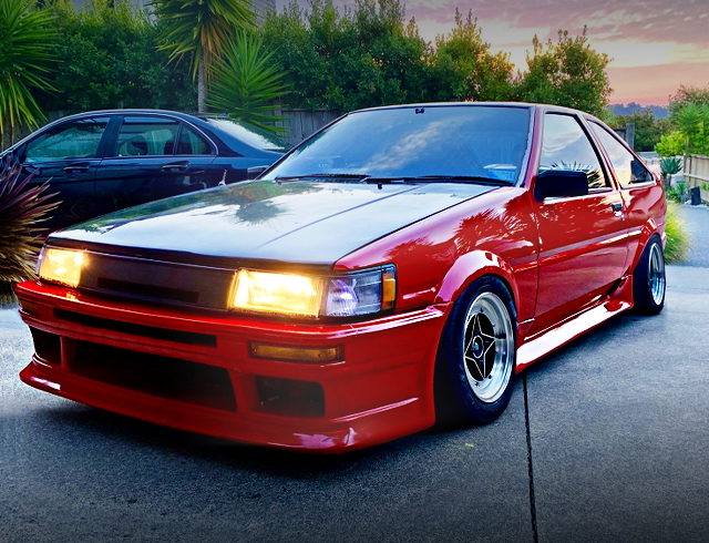 FRONT EXTERIOR AE85 COROLLA LEVIN FOR RED PAINT