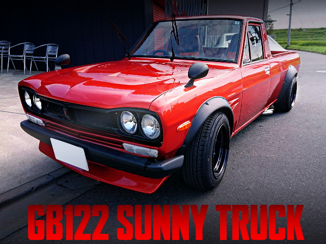 HAKOSUKA FRONT END OF SUNNY TRUCK WITH ORANGE PAINT