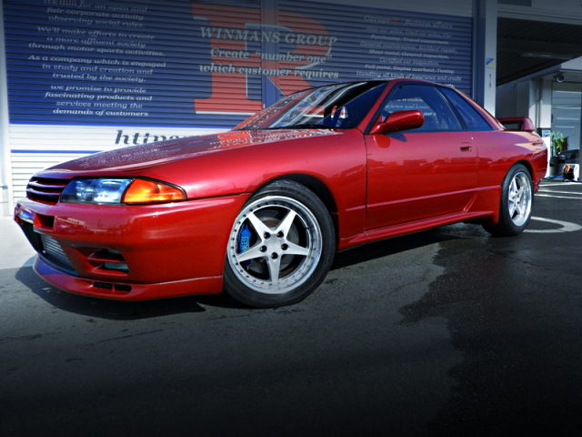 FRONT EXTERIOR FOR R32 SKYLINE GT-R OF WINE RED COLOR