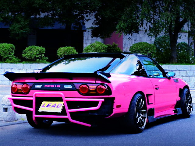 REAR EXTERIOR 180SX OF PINK COLOR