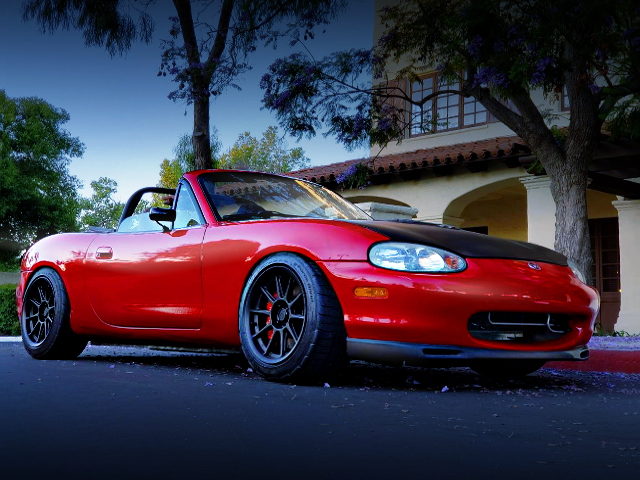 FRONT SIDE EXTERIOR FOR 2nd Gen MAZDA MIATA OF RED