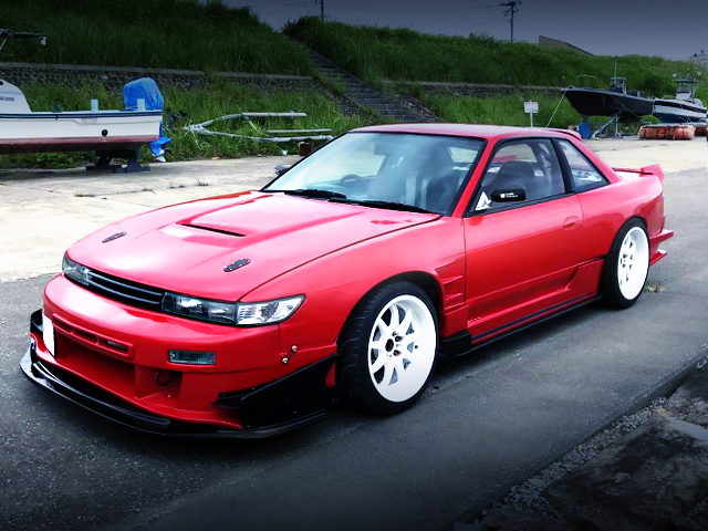 FRONT EXTERIOR OF S13 SILVIA Ks WITH URAS GT BODY KIT