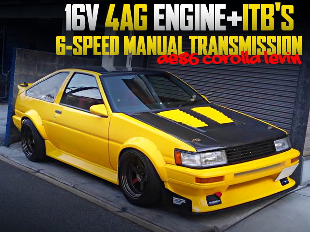 16V 4AG WITH ITBs AND6MT INTO AE86 LEVIN OF YELLOW
