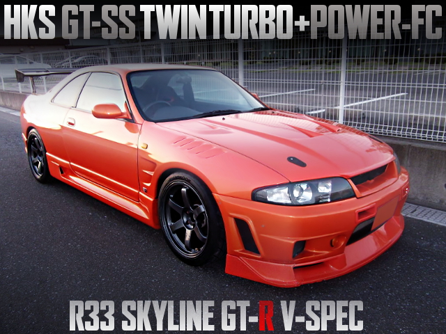 GT-SS TWIN TURBO AND POWER-FC INTO R33 GT-R V-SPEC ORANGE