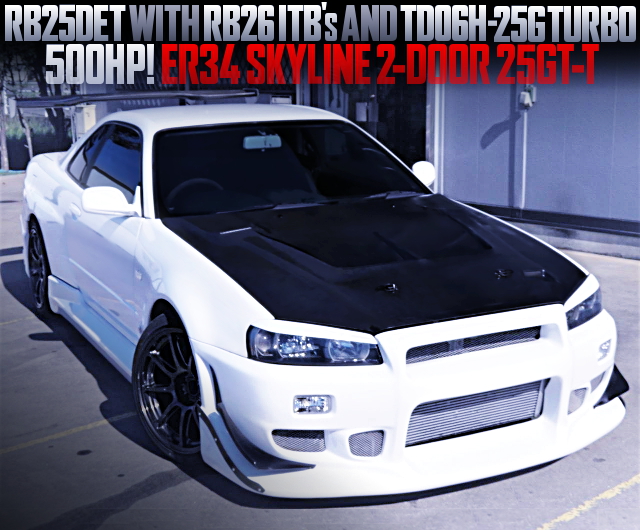 RB25DET With RB26 ITBs AND TD06H-25G TURBO INTO ER34 SKYLINE COUPE