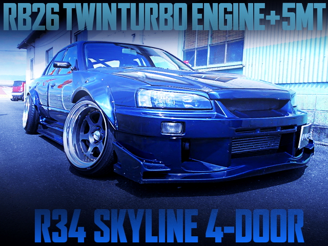 RB26 SWAPPED R34 SKYLINE 4-DOOR WITH WIDE BODY