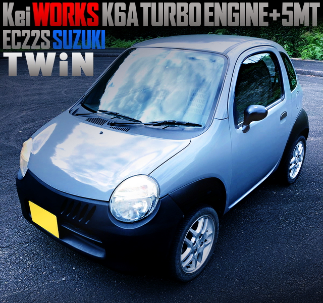 kei WORKS K6A TURBO ENGINE SWAPPED EC22S SUZUKI TWIN With GRAY COLOR