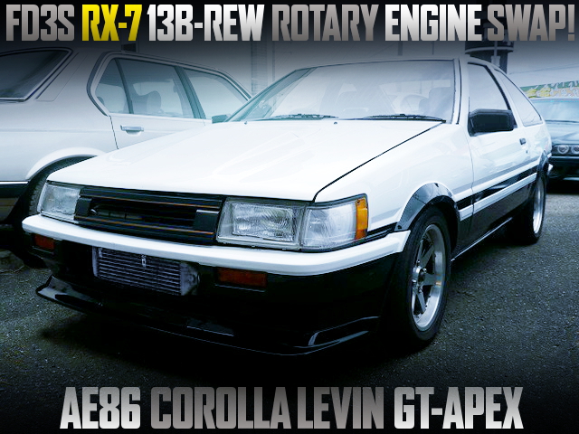 13B-REW ROTARY SWAPPED AE86 COROLLA LEVIN GT APEX FOR PANDA COLOR