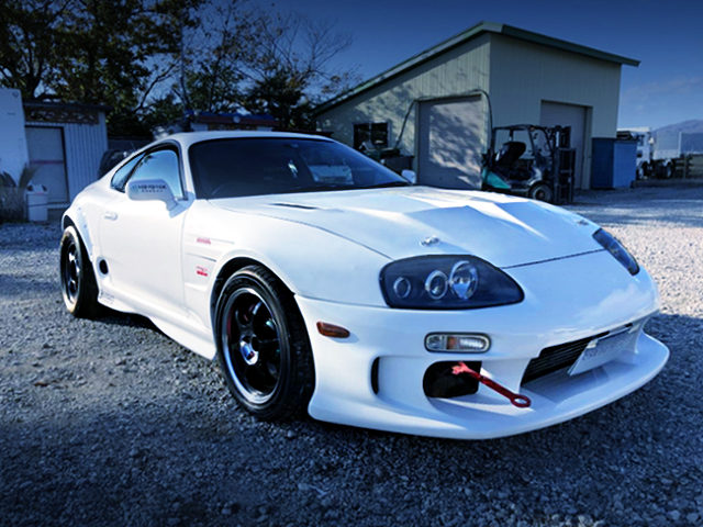 FRONT EXTERIOR JZA80 SUPRA WIDEBODY AND WHITE