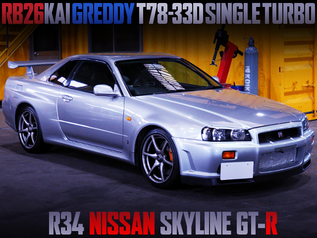 T78-33D SINGLE TURBO ON RB26 INTO A R34 GT-R