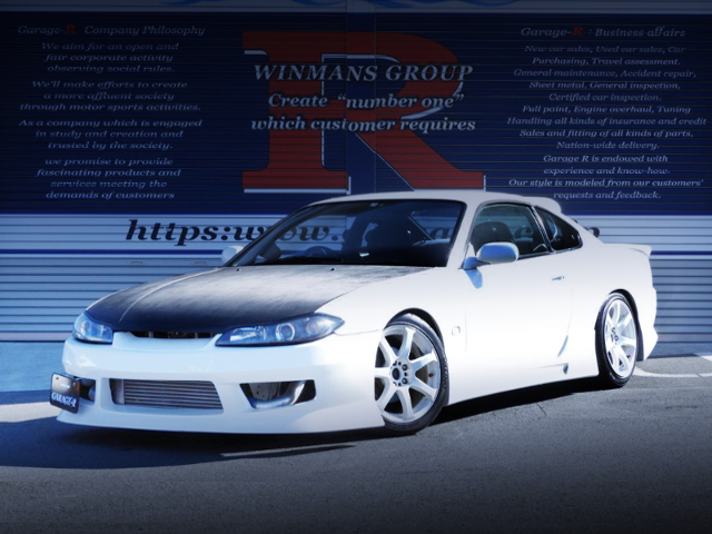 FRONT EXTERIOR OF S15 SILVIA WHITE