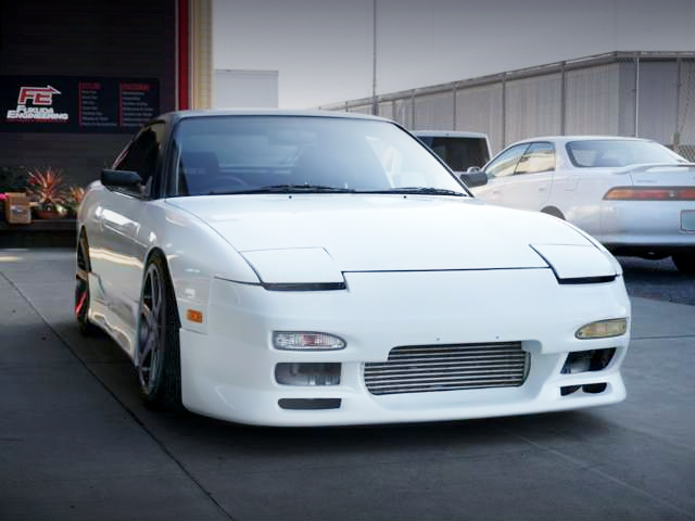 FRONT EXTERIOR OF 180SX TYPE-R WHITE