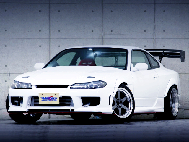 FRONT EXTERIOR OF S15 SILVIA DOUBLE WIDEBODY