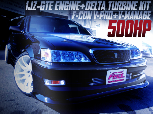1JZ-GTE With DELTA TURBINE KIT INTO JZX100 CRESTA TO BLACK COLOR.