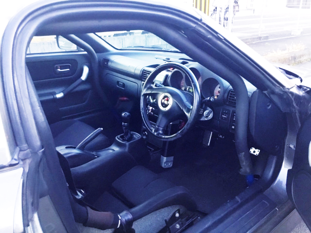 INTERIOR TRD STEERING AND ROLL CAGE.