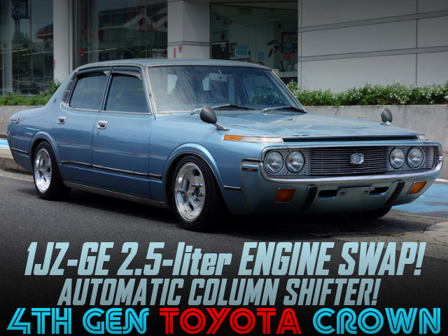 1JZ-GE SWAP With COLUMN SHIFTER INTO FOURTH GENERATION CROWN SEDAN.