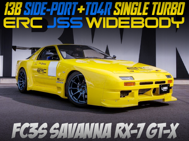 13B with Side PORTED And TO4R TURBO INTO FC3S RX-7 JSS WIDEBODY.