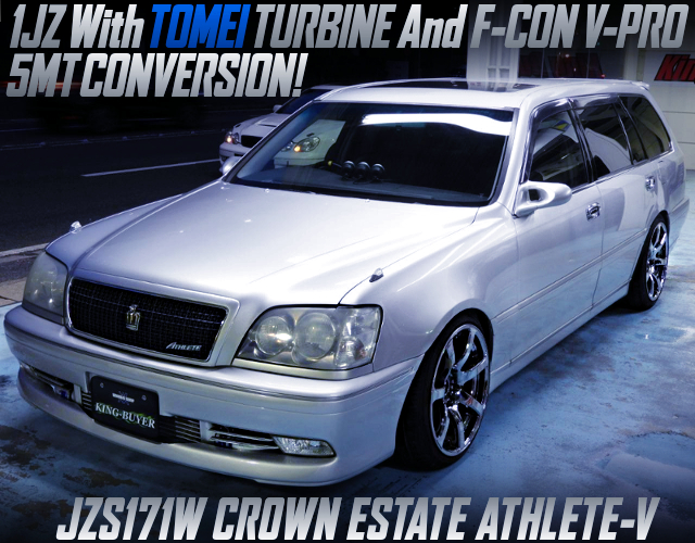 1JZ with TOMEI TURBINE AND 5MT CONVERSION INTO JZS171 CROWN ESTATE ATHLETE V.