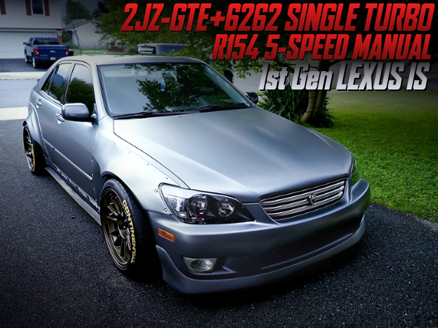 2JZ-GTE SWAP With 6262 SINGLE TURBO And R154 5MT INTO 1st Gen LEXUS IS WIDEBODY.