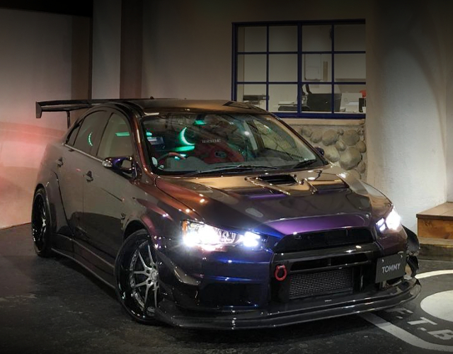FRONT EXTERIOR OF CZ4A EVO10 GSR With WIDEBODY AND MAZIORA COLOR.