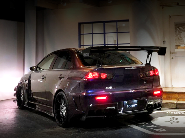 REAR EXTERIOR OF CZ4A EVO10 GSR With WIDEBODY AND MAZIORA COLOR.