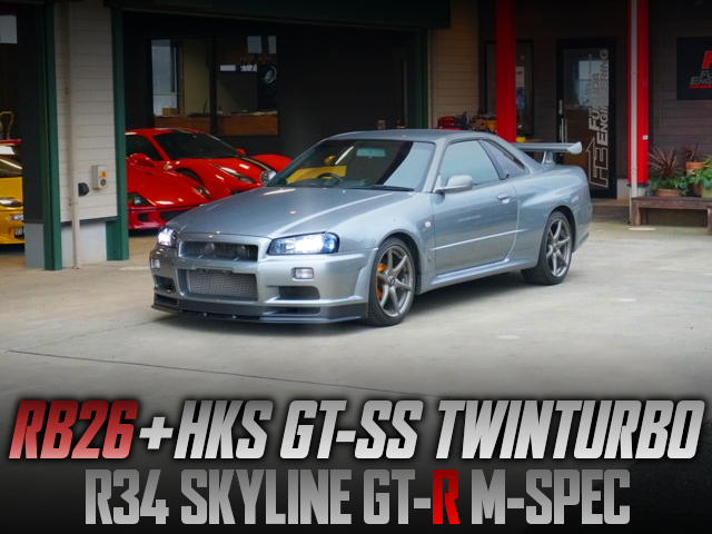 HKS GT-SS TWINTURBO ON RB26 INTO R34 GT-R M-SPEC.