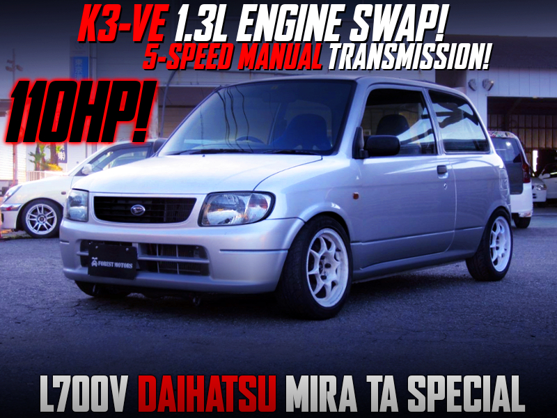 K3-VE2 1300cc ENGINE And 5MT INTO L700V MIRA TA SPECIAL.