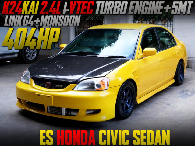 K24 iVTEC TURBO ENGINE INTO CIVIC FERIO OF 404HP.