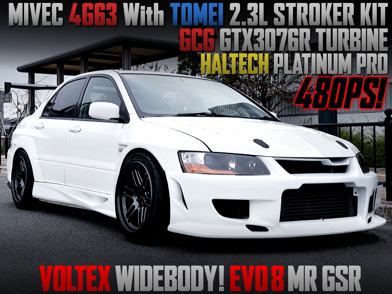 4G63 With TOMEI 2.3L KIT And GTX3076R TURBO INTO EVO 8 MR GSR WIDEBODY.