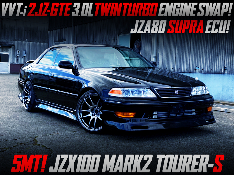 2JZ-GTE TWINTURBO SWAPPED JZX100 MARK2 TOURER-S TO BLACK.