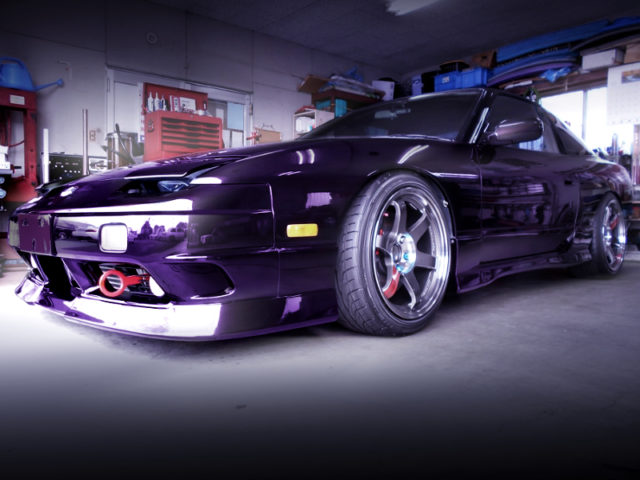FRONT EXTERIOR OF MIDNIGHT PURPLE 180SX.