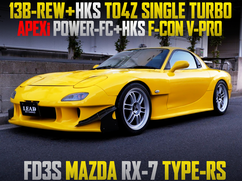 RE AMEMIYA WIDEBODY And TO4Z TURBO OF FD3S RX-7 TYPE-RS TO YELLOW.
