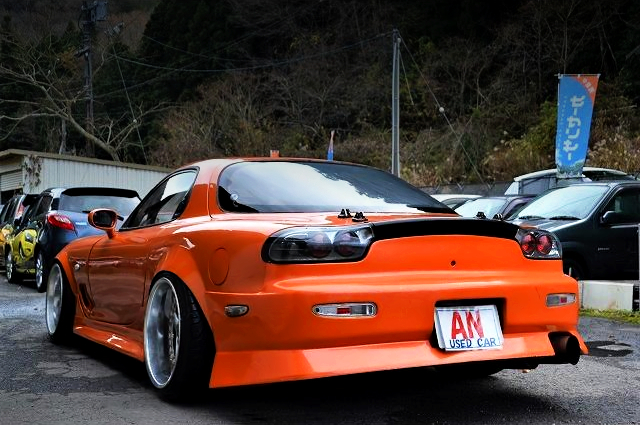 REAR EXTERIOR OF FD3S RX7 TYPE-R2 WIDEBODY.