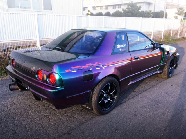 REAR EXTERIOR OF R32 GT-R To MIDNIGHT PURPLE PAINT.