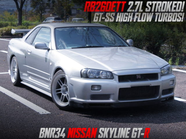 RB26 2.7L STROKED with GT-SS HIGH FLOW TURBOS. INTO R34 GT-R.