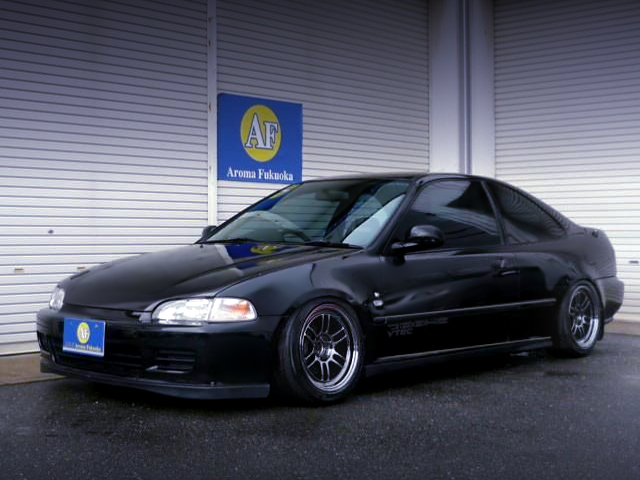 FRONT EXTERIOR OF EJ1 CIVIC COUPE to BLACK.