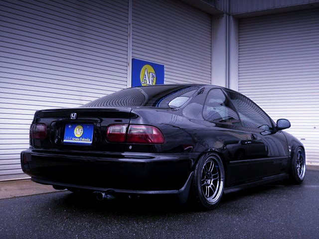 REAR EXTERIOR OF EJ1 CIVIC COUPE to BLACK.