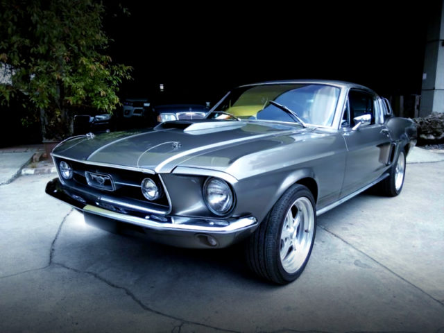 FRONT EXTERIOR OF 1st Gen Ford Mustang Fastback.