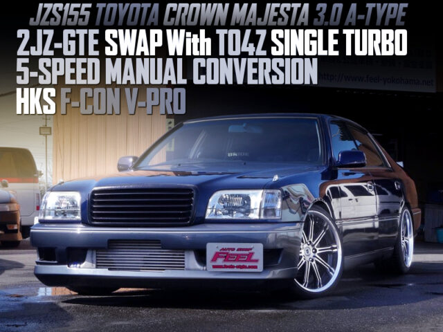 2JZ-GTE with TO4Z TURBO and 5MT into JZS155 CROWN MAJESTA.