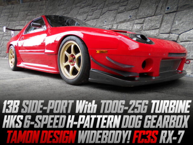 13B SIDE-PORT with TD06-25G and HKS DOG GEARBOX into FC3S RX-7 TAMON WIDEBODY.